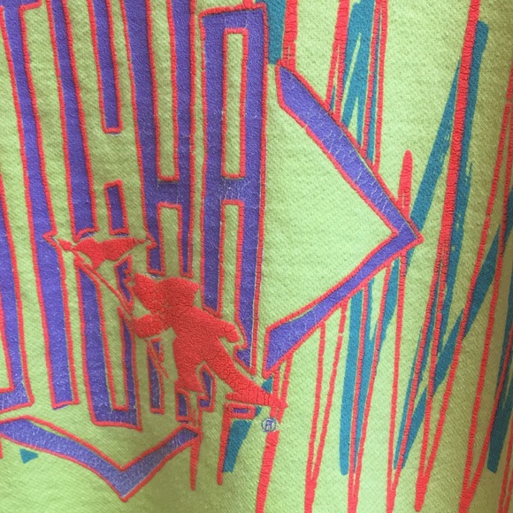 “Gotcha” Neon Sweatshirt Vintage 90’s - Picture 5 of 6